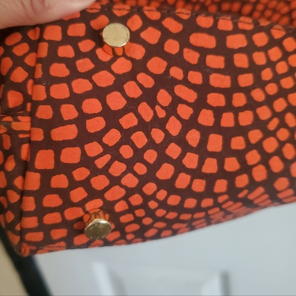 J Mclaughlin Orange And Brown Womans Tote Bag - Picture 5 of 8